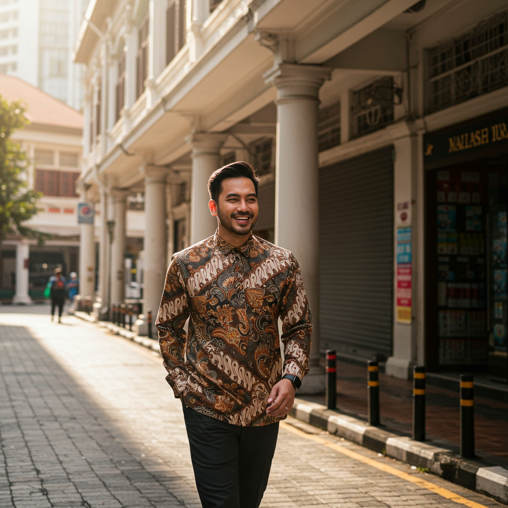 lelaki Malaysia sangat yakin di luar selepas memaki sistem rambut