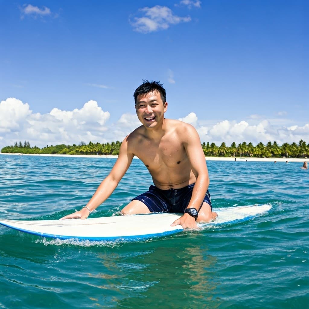 马来西亚男子佩戴后参加任何水上活动都没在担心移位